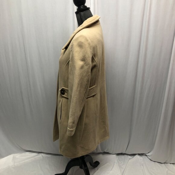 Kello Scandinavia Walking Coat Womens Size Small Wool Cashmere Blend Tan Beige - Picture 4 of 10